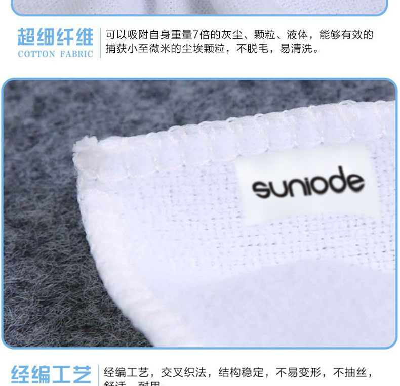 善妮欧德(suniode)纳米抹布擦车毛巾擦玻璃门窗白色30*70cm (图2)