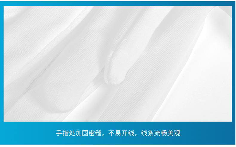 善妮欧德(suniode)白手套礼仪棉布纱线作业接待工作手套 10双/组 (图6)