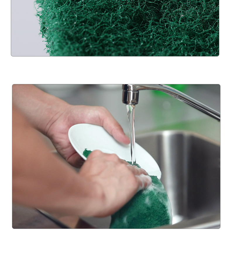 善妮欧德(suniode)百洁布擦拭布抹布 20片/组 食堂刷完清洁祛渍专用(图6)