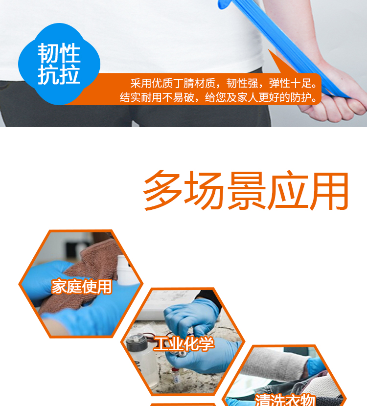 善妮欧德 丁腈手套 M码 50付/包(图6)