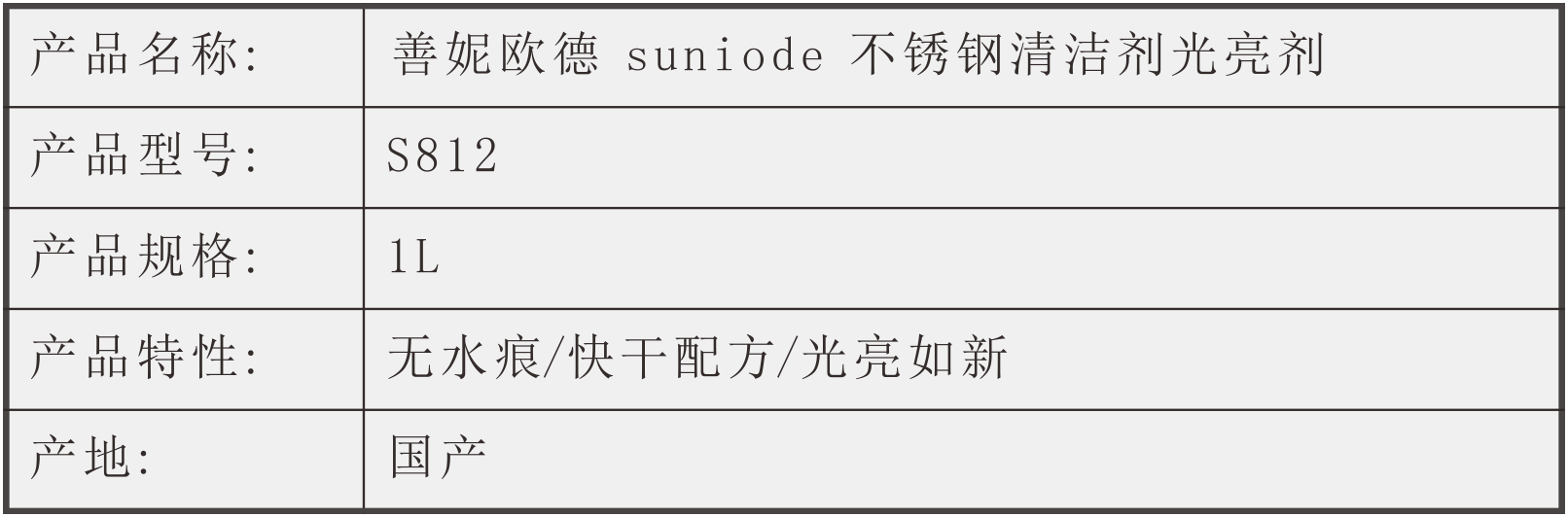 善妮欧德 不锈钢清洁剂光亮剂 1L/瓶(图1)