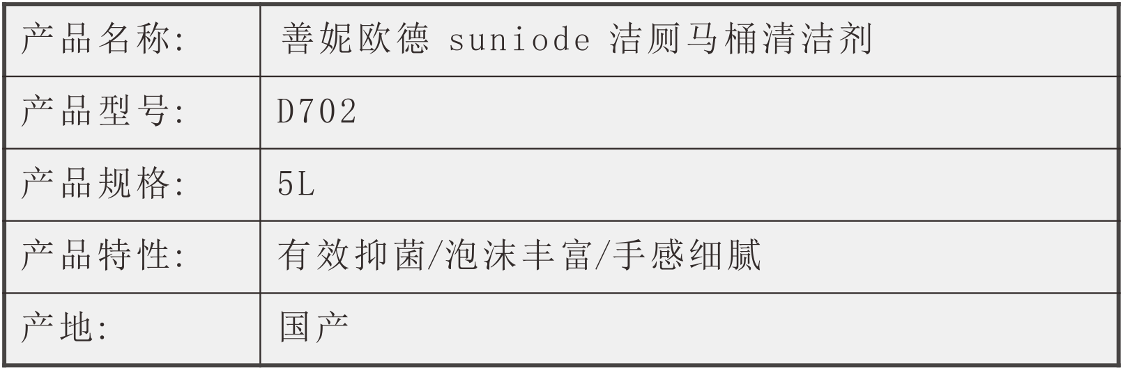 善妮欧德(suniode)洁厕 马桶清洁剂 5L/桶(图1)