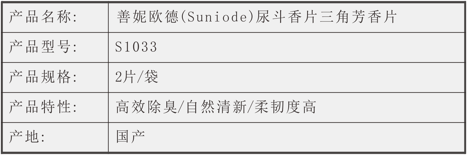 善妮欧德(suniode)尿斗香片三角芳香片 S1033 2片/包(图1)