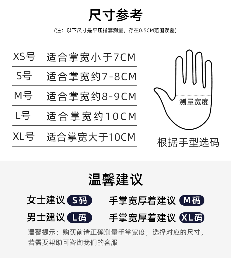 善妮欧德 一次性PVC手套透明 100只/盒 S1196 盒(图5)